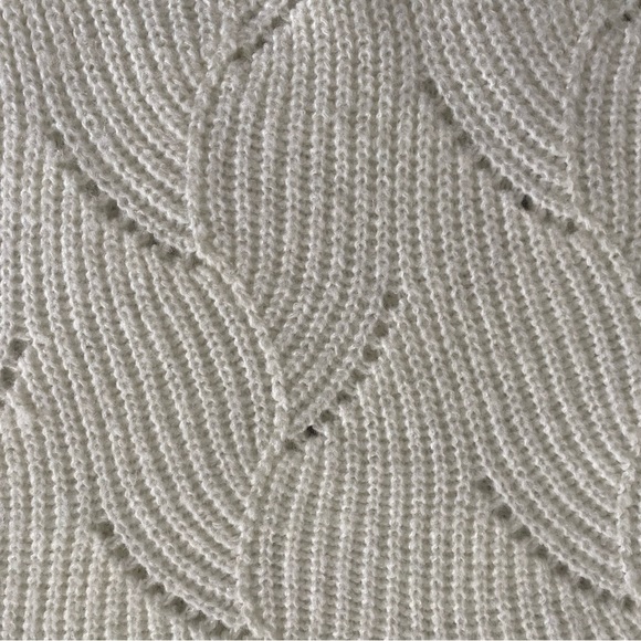 a new day, Pointelle Knit, Crew Neck, Pullover, off-white, Size S, Swirl Pattern - Picture 7 of 10